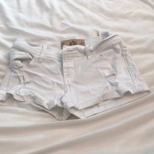 white denim shorts